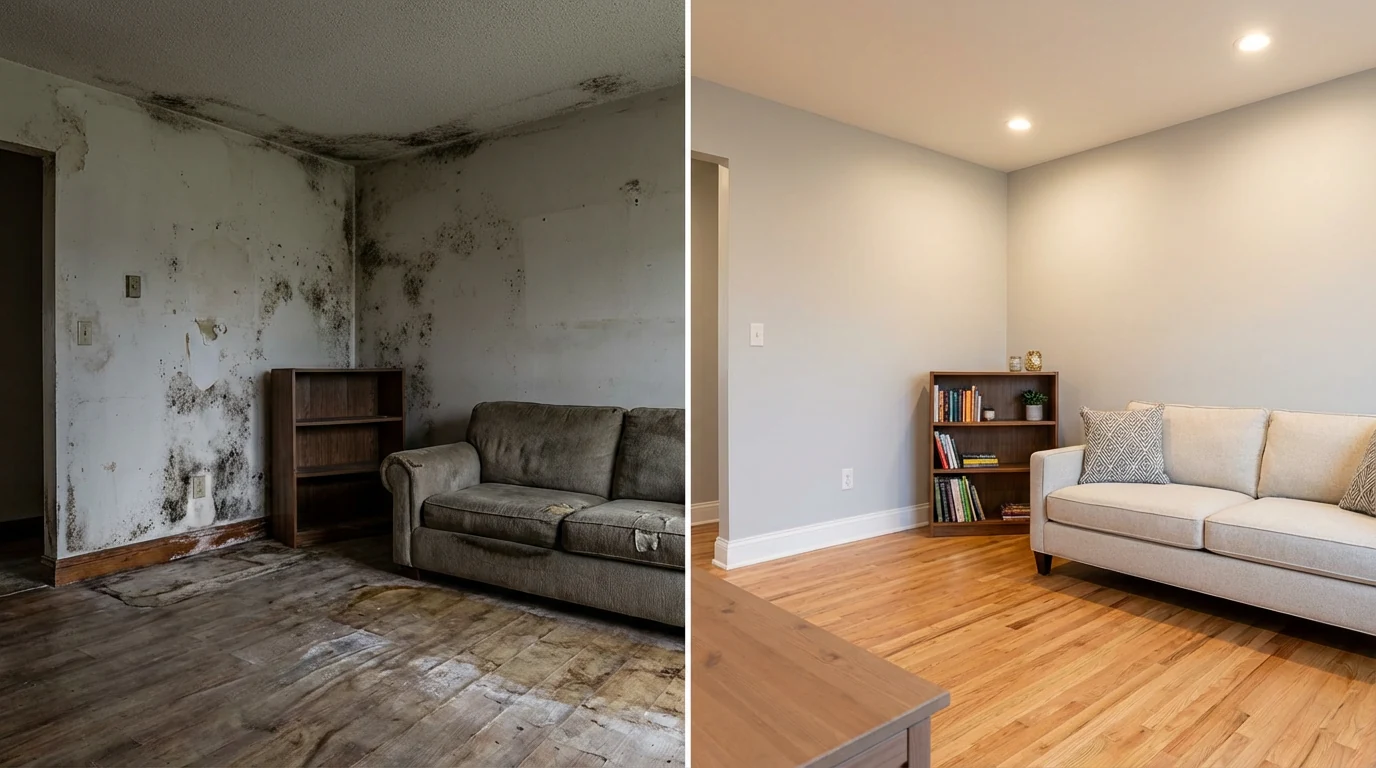 Mold remediation process and air scrubbing technology